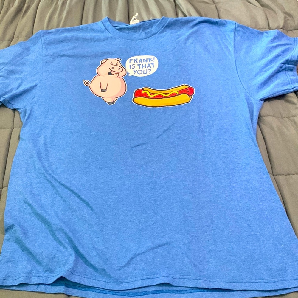 Blue T-shirt XL funny